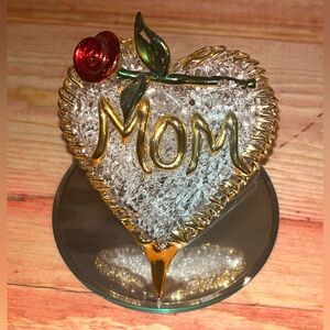 Crystal “MOM” heart
